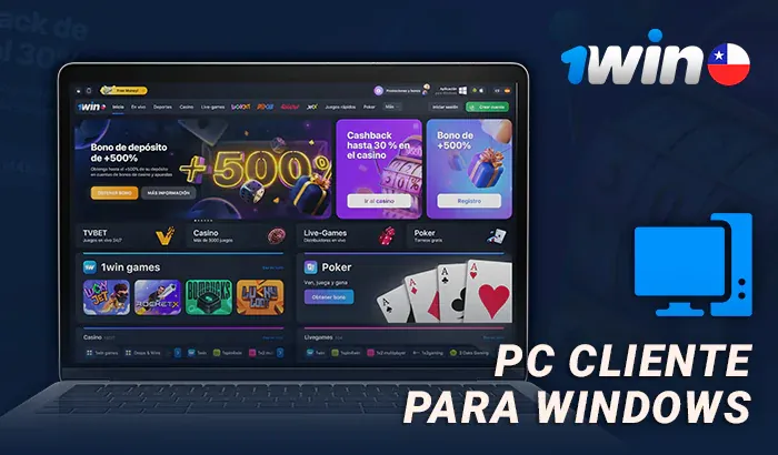 Cliente de 1win para PC con Windows
